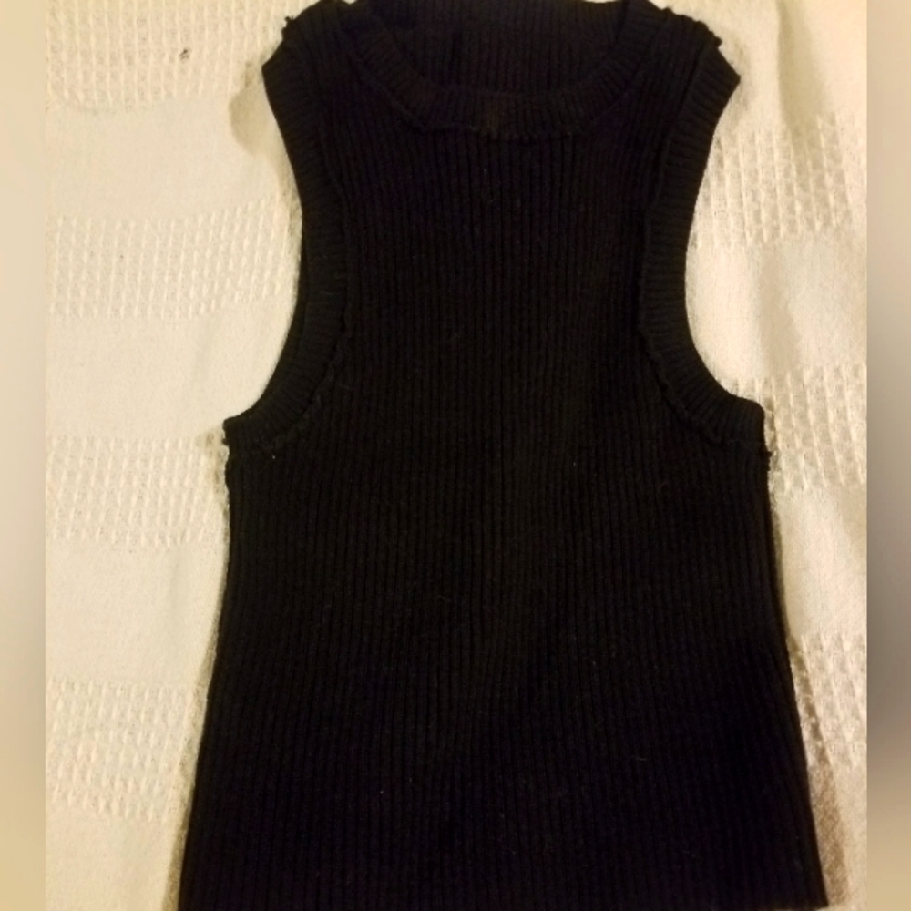 Black sweater vest